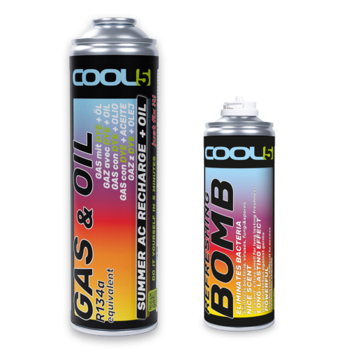 COOL5 2w1 SUMMER AC RECHARGE R134a + Refreshing Bomb