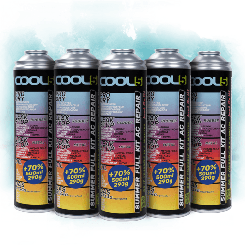 5x COOL5 5w1 SUMMER FULL KIT AC REPAIR R134a 290g